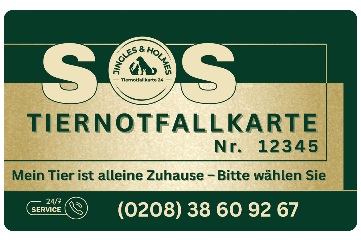 Tiernotfallkarte24 - Mein Tier ist allein Zuhause